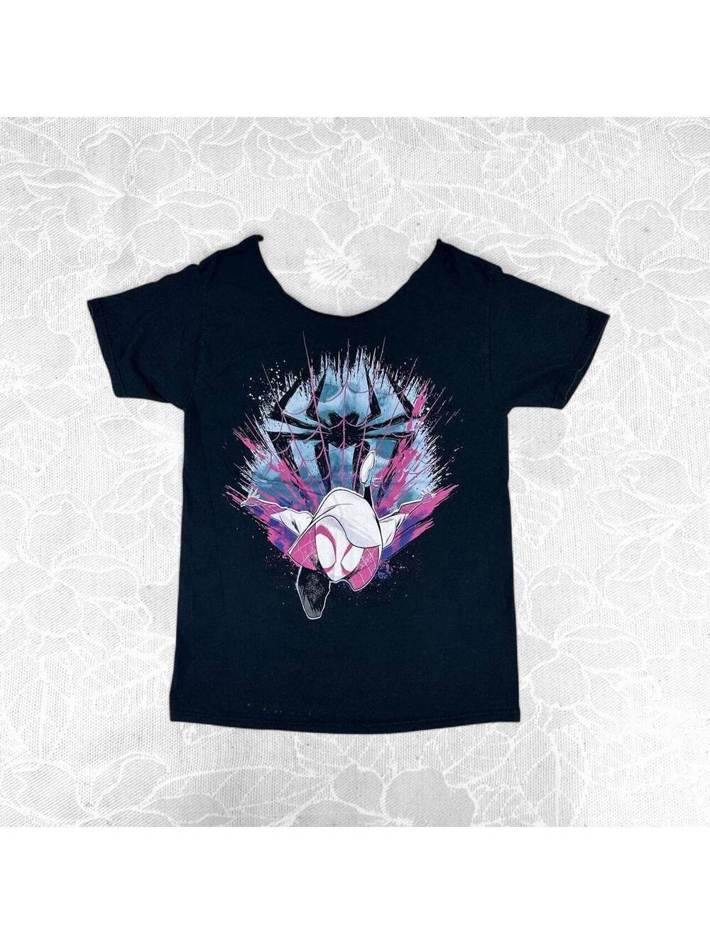 Marvel Spider-Gwen Graphic T-Shirt Black - Small